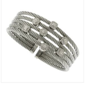 Charriol 18K White Gold and Stainless Multi-Strand Bracelet